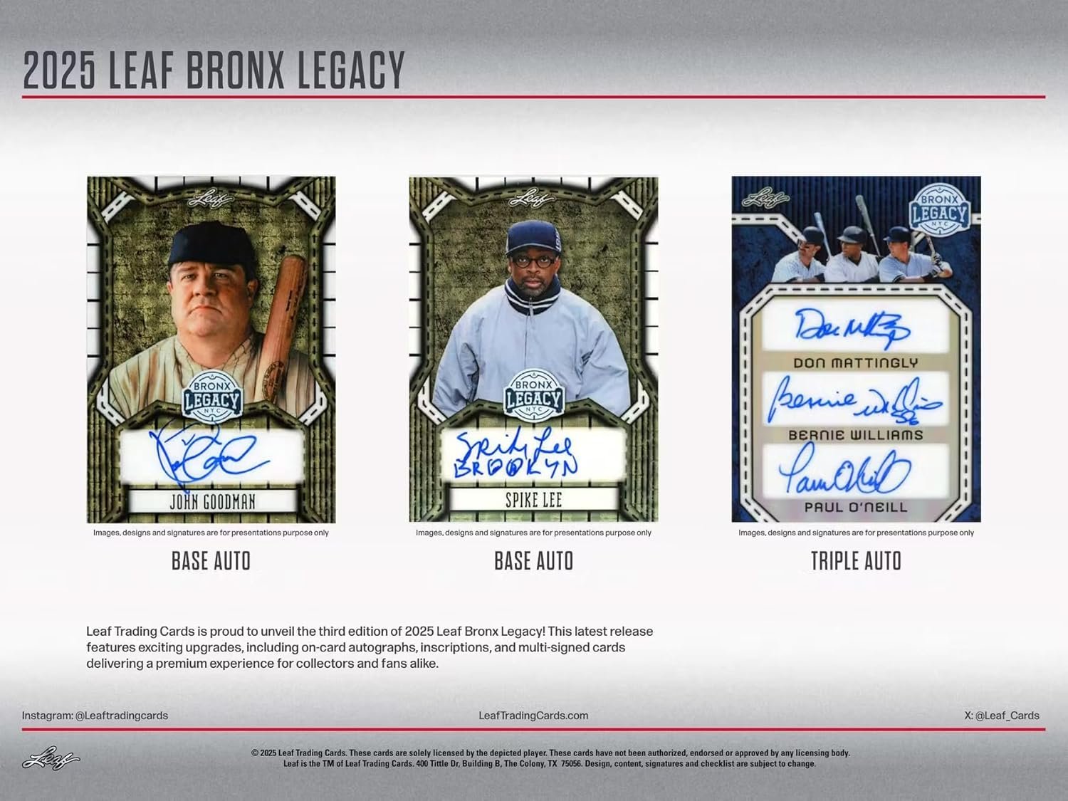 Leaf Bronx Legacy Baseball 2025 Hobby Box