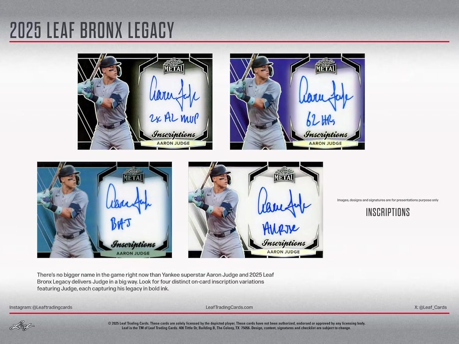 Leaf Bronx Legacy Baseball 2025 Hobby Box