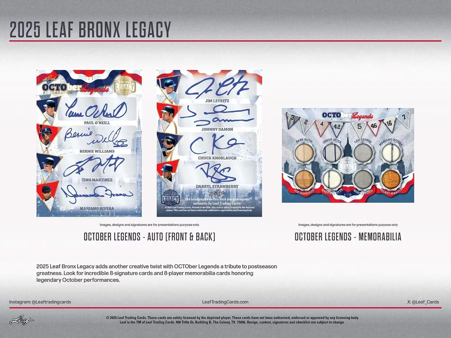 Leaf Bronx Legacy Baseball 2025 Hobby Box
