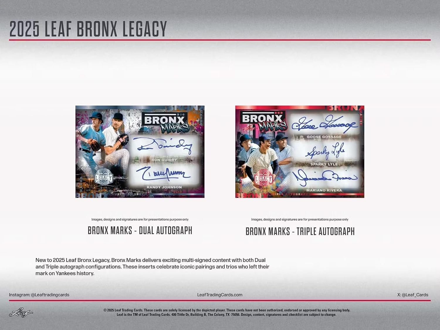 Leaf Bronx Legacy Baseball 2025 Hobby Box
