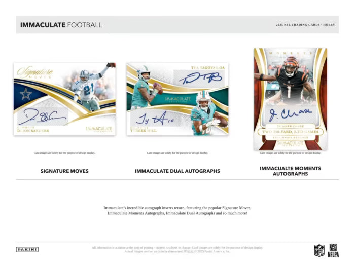 Panini Immaculate Football 2025 Hobby Box