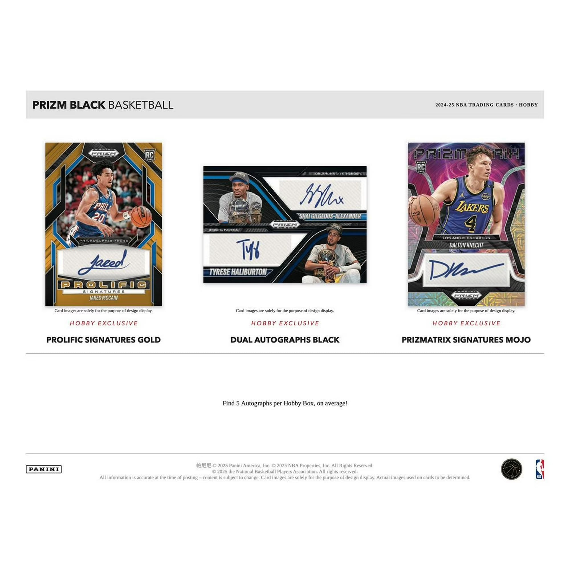 Panini Prizm Black Basketball 2024/25 Hobby Box