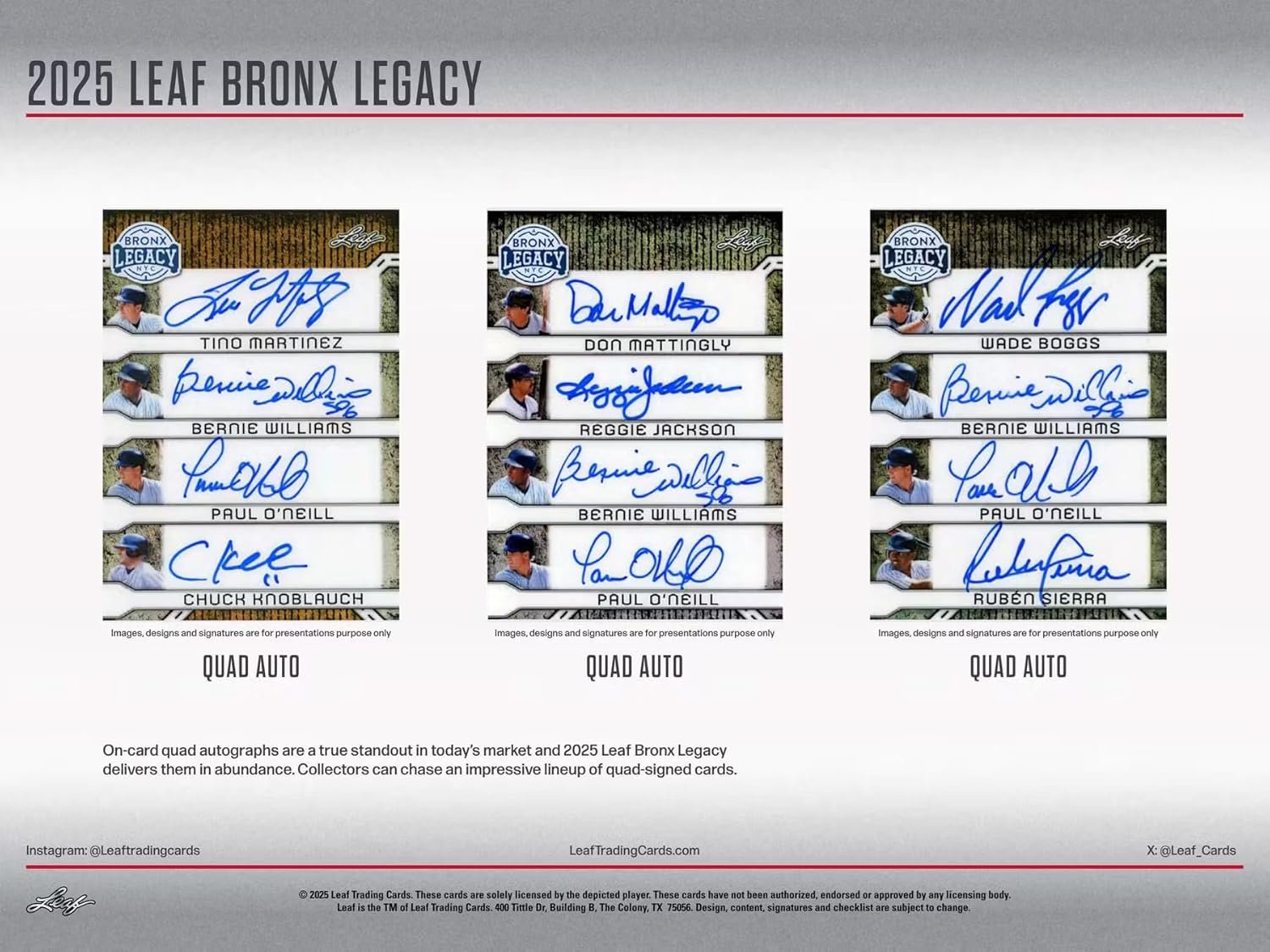 Leaf Bronx Legacy Baseball 2025 Hobby Box