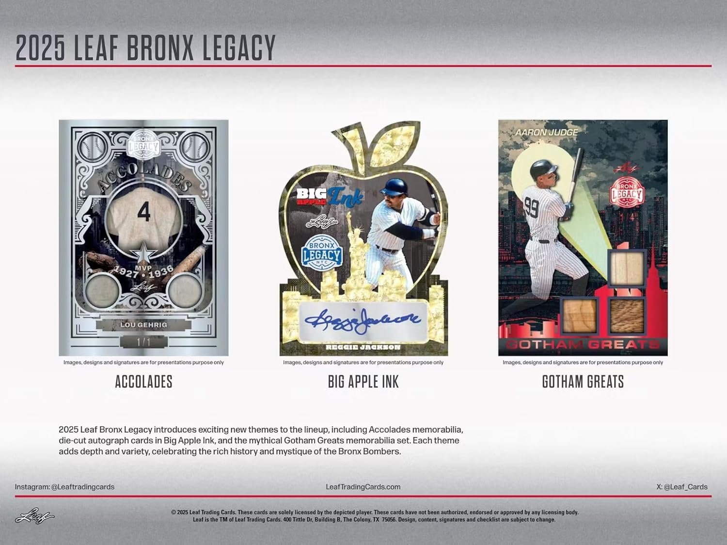 Leaf Bronx Legacy Baseball 2025 Hobby Box