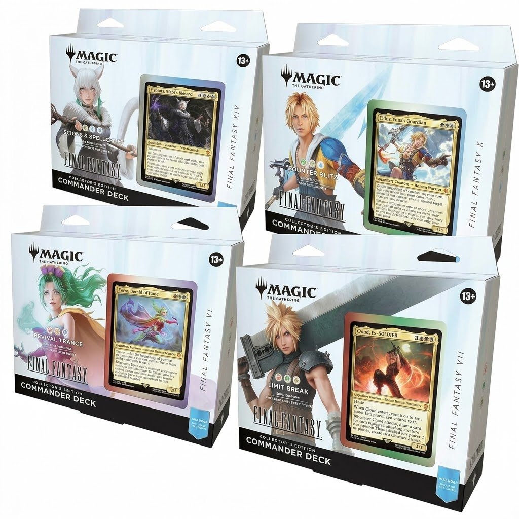 Magic the Gathering Final Fantasy Commander Collector 4 Deck Display Case